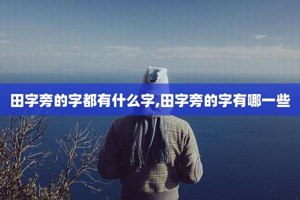 田字旁的字都有什么字,田字旁的字有哪一些