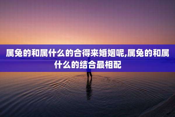 属兔的和属什么的合得来婚姻呢,属兔的和属什么的结合最相配
