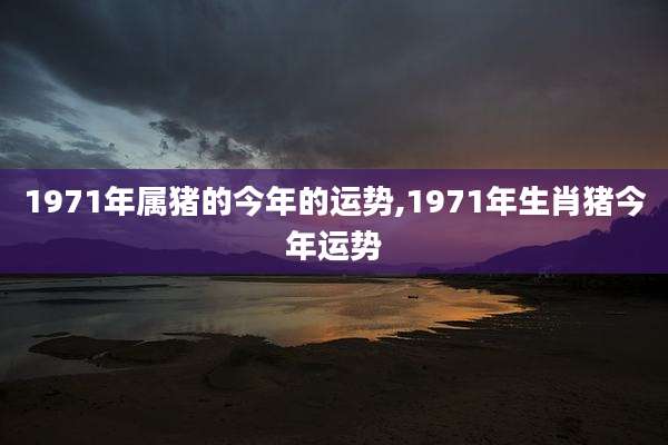 1971年属猪的今年的运势,1971年生肖猪今年运势