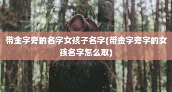 带金字旁的名字女孩子名字(带金字旁字的女孩名字怎么取)