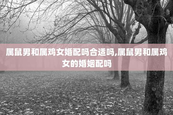 属鼠男和属鸡女婚配吗合适吗,属鼠男和属鸡女的婚姻配吗