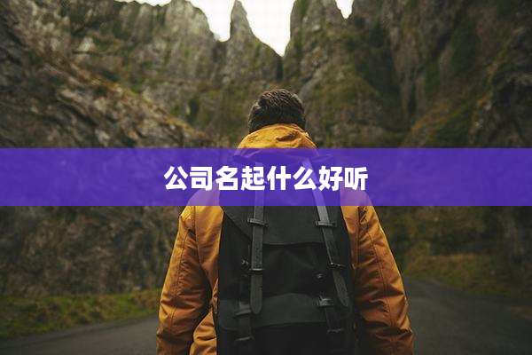 公司名起什么好听