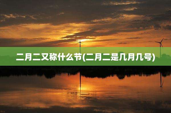 二月二又称什么节(二月二是几月几号)
