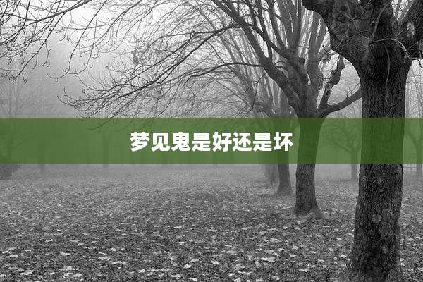 梦见鬼是好还是坏