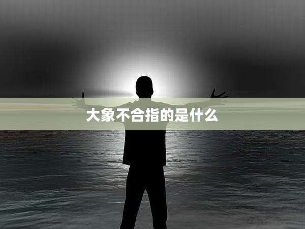 大象不合指的是什么