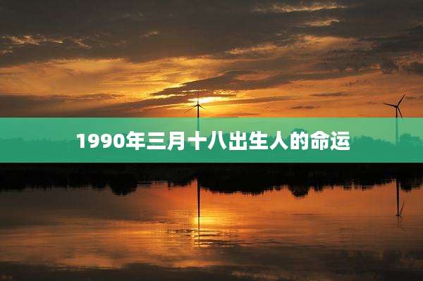 1990年三月十八出生人的命运