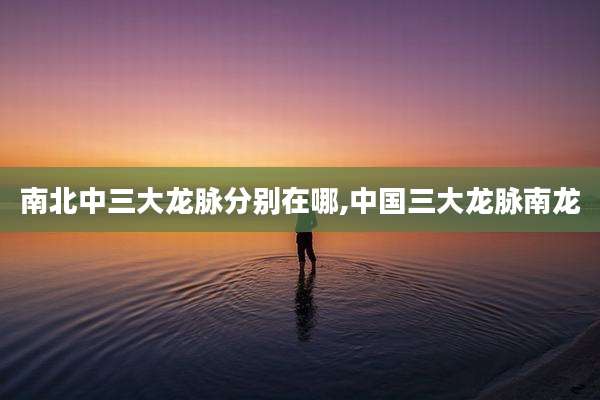 南北中三大龙脉分别在哪,中国三大龙脉南龙