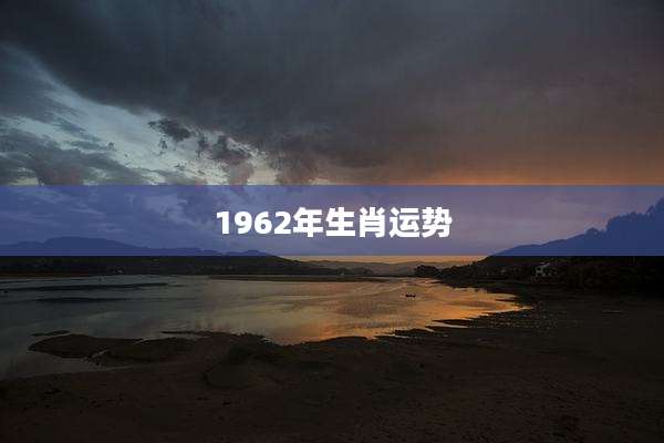 1962年生肖运势