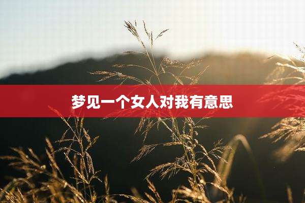 梦见一个女人对我有意思
