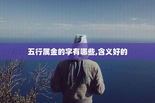 五行属金的字有哪些,含义好的