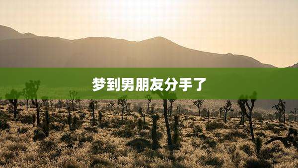 梦到男朋友分手了