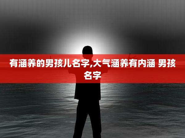 有涵养的男孩儿名字,大气涵养有内涵 男孩名字