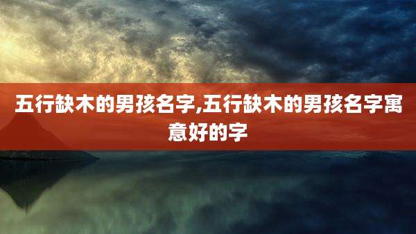 五行缺木的男孩名字,五行缺木的男孩名字寓意好的字