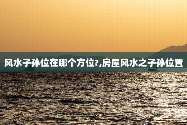 风水子孙位在哪个方位?,房屋风水之子孙位置