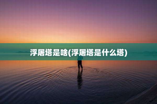 浮屠塔是啥(浮屠塔是什么塔)