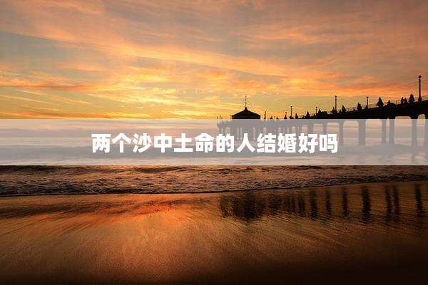 两个沙中土命的人结婚好吗