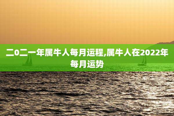 二0二一年属牛人每月运程,属牛人在2022年每月运势