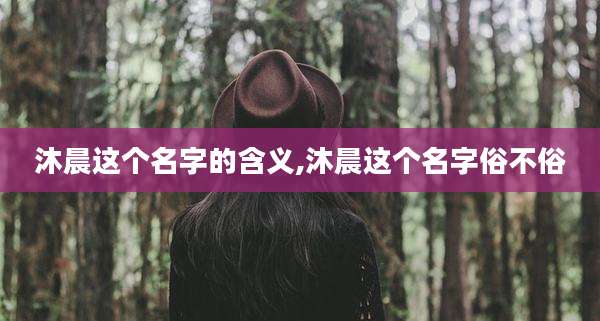 沐晨这个名字的含义,沐晨这个名字俗不俗