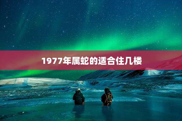 1977年属蛇的适合住几楼