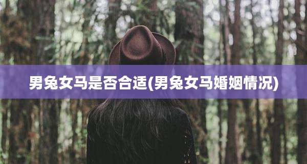 男兔女马是否合适(男兔女马婚姻情况)