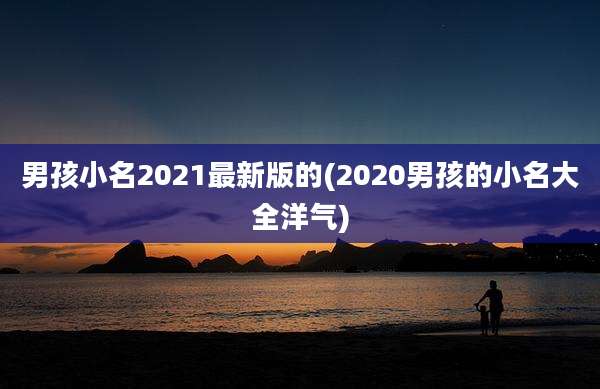 男孩小名2021最新版的(2020男孩的小名大全洋气)