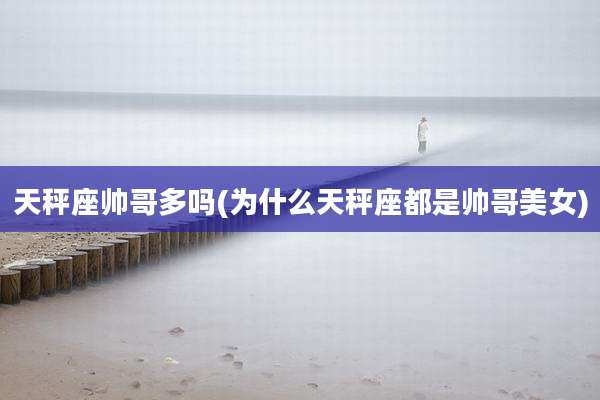 天秤座帅哥多吗(为什么天秤座都是帅哥美女)