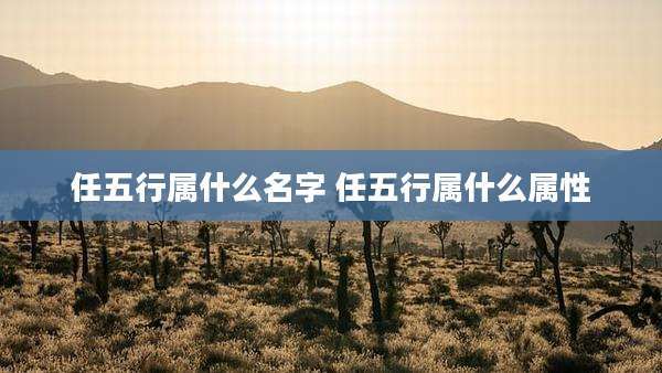任五行属什么名字 任五行属什么属性