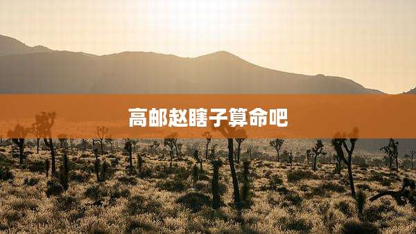高邮赵瞎子算命吧