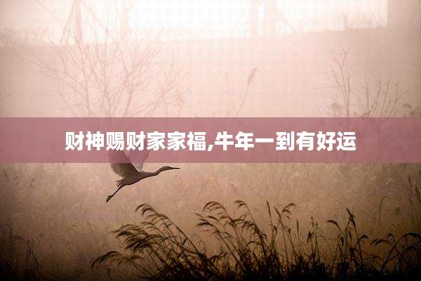 财神赐财家家福,牛年一到有好运