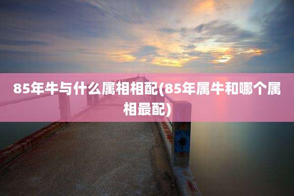 85年牛与什么属相相配(85年属牛和哪个属相最配)
