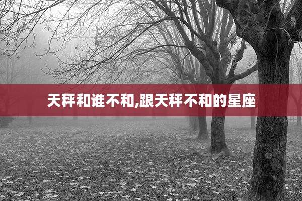 天秤和谁不和,跟天秤不和的星座