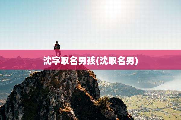 沈字取名男孩(沈取名男)