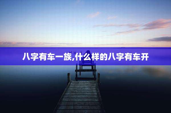 八字有车一族,什么样的八字有车开