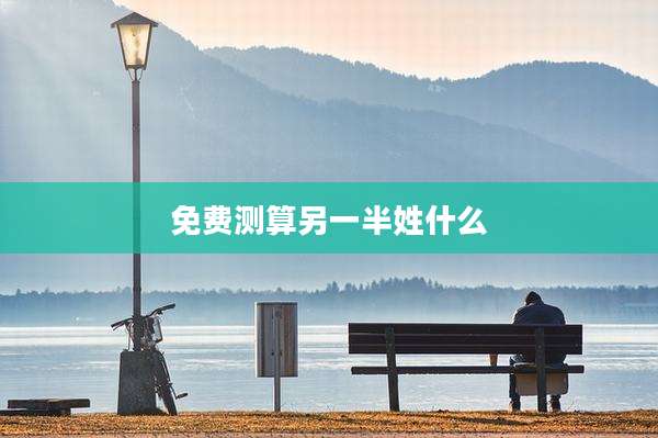 免费测算另一半姓什么