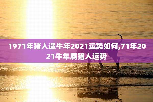 1971年猪人遇牛年2021运势如何,71年2021牛年属猪人运势
