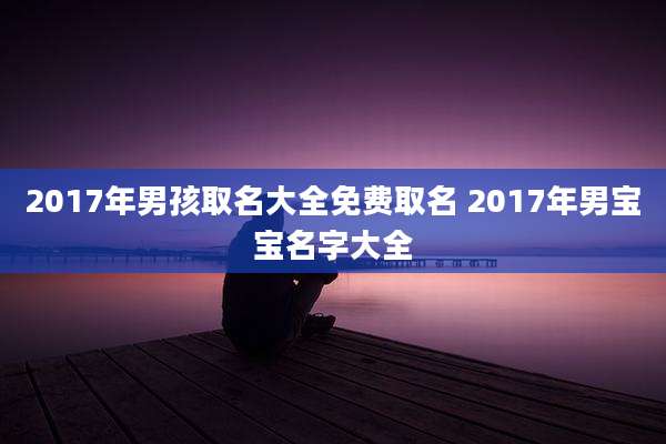 2017年男孩取名大全免费取名 2017年男宝宝名字大全