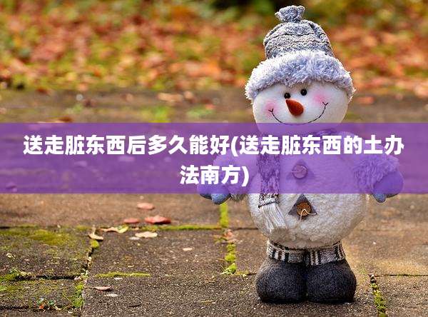 送走脏东西后多久能好(送走脏东西的土办法南方)