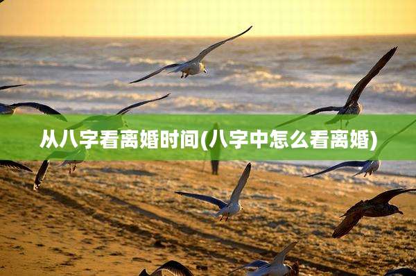从八字看离婚时间(八字中怎么看离婚)