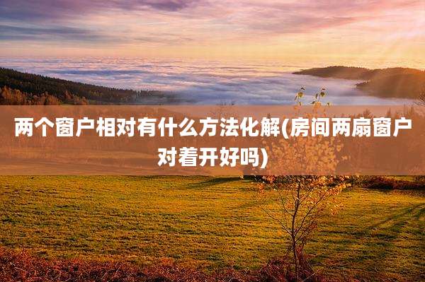 两个窗户相对有什么方法化解(房间两扇窗户对着开好吗)