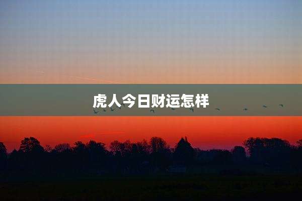 虎人今日财运怎样