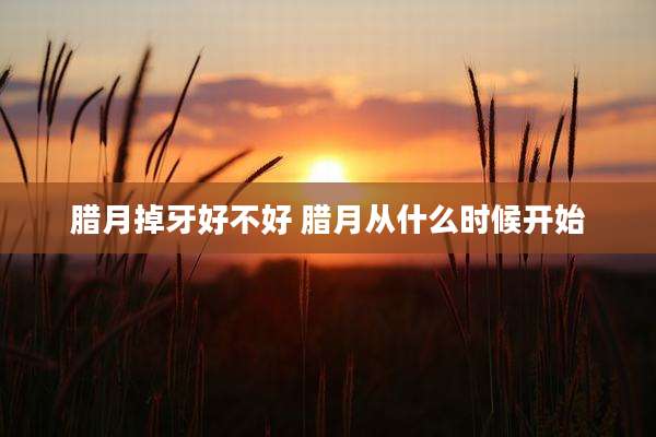 腊月掉牙好不好 腊月从什么时候开始