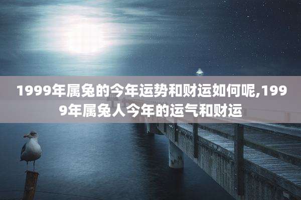 1999年属兔的今年运势和财运如何呢,1999年属兔人今年的运气和财运