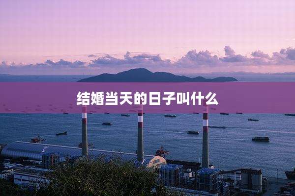 结婚当天的日子叫什么