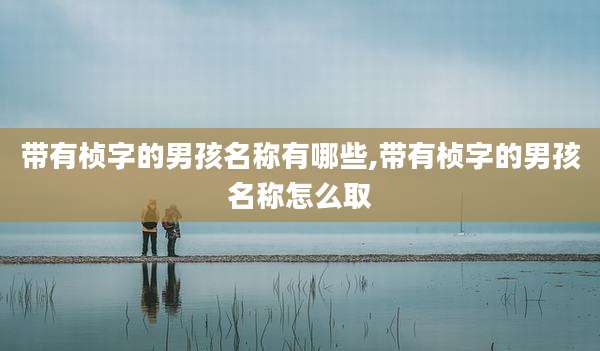 带有桢字的男孩名称有哪些,带有桢字的男孩名称怎么取