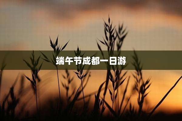 端午节成都一日游
