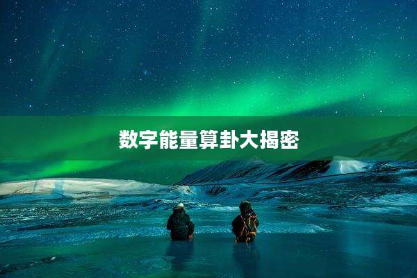 数字能量算卦大揭密