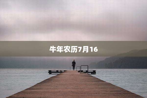 牛年农历7月16