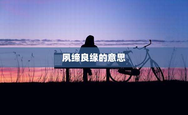 夙缔良缘的意思
