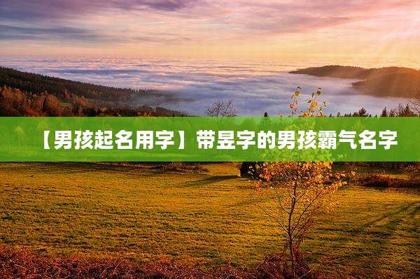 【男孩起名用字】带昱字的男孩霸气名字