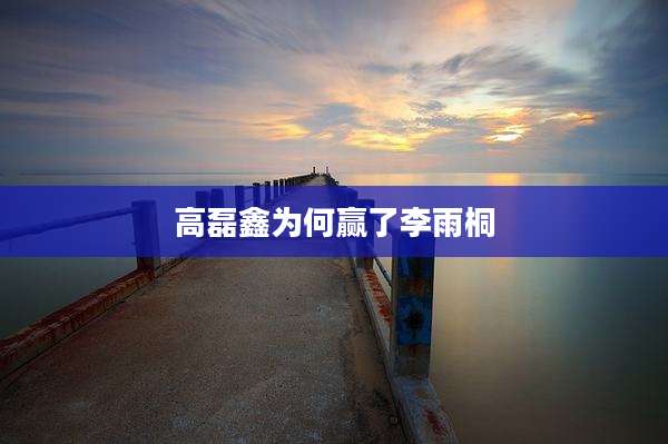 高磊鑫为何赢了李雨桐